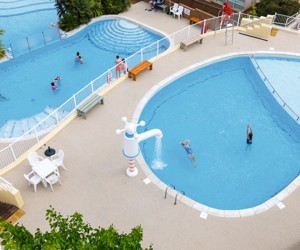 Heated outdoor pool at Devon Cliffs
