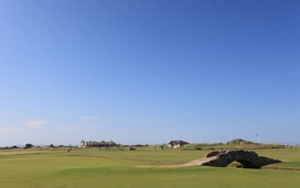 A view of St Andrews Golf course in Scotland.