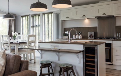 Representation of a kitchen in a Signature lodge