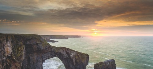Green Bridge and the Elegug Stacks, near Stackpole