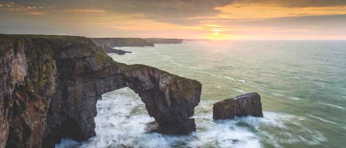 Green Bridge and the Elegug Stacks, near Stackpole