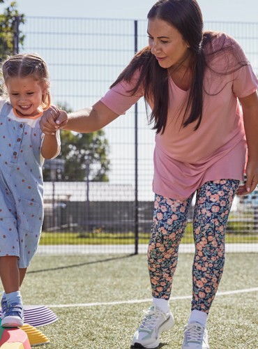 Children and their families enjoy the multi-sport Activitots sessions guided by Haven't activity leaders