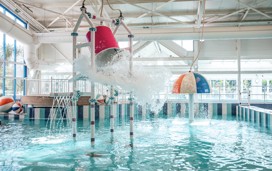 One of the areas perfect for kids in the indoor pool
