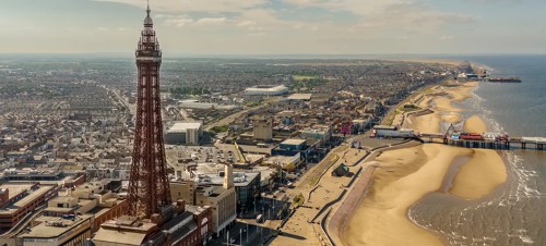 Drone view of Blackpool