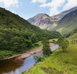 A view of Ben Nevis and the river running through it