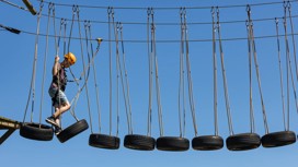 Aerial adventure at Devon Cliffs