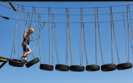 Aerial adventure at Devon Cliffs