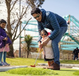 The crazy golf course at Hopton, Norfolk