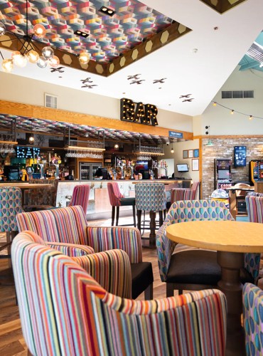 A light and colourful spot to unwind in