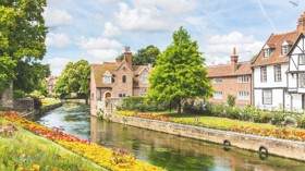 Beautiful view of Canterbury houses