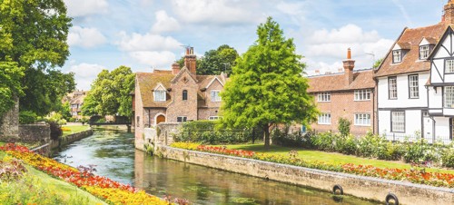 Beautiful view of Canterbury houses