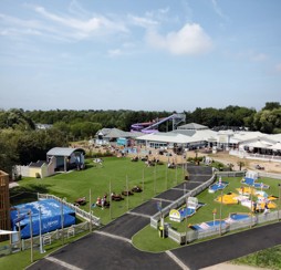 The view of the Adventure Village at Cleethorpes Beach from above