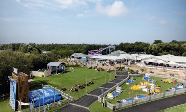 The view of the Adventure Village at Cleethorpes Beach from above