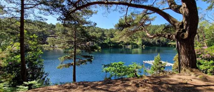 Gaze into The Blue Pool and Tea House 