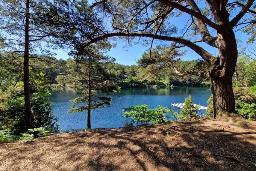 Gaze into The Blue Pool and Tea House 
