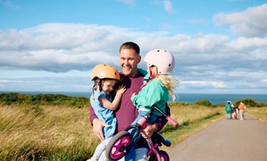 Giggles with the family on a Haven holiday.