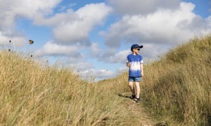 Walking through the dune nature reserve