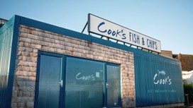 Delicious fish and chips are just an order away at Cook's.