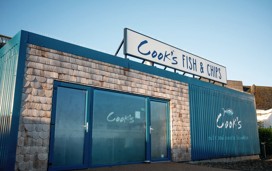 Delicious fish and chips are just an order away at Cook's.
