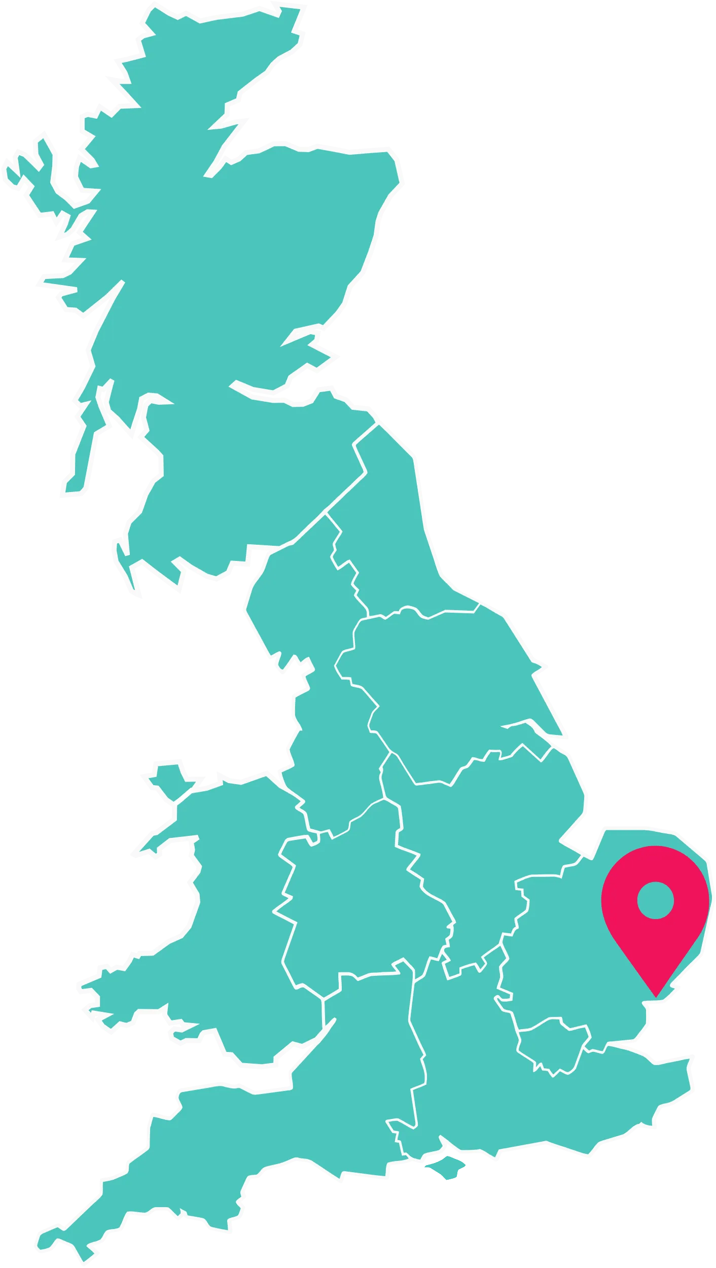 UK map highlighting Static Caravans for sale at Orchards Holiday Village