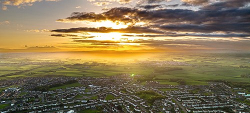 Aerial view of Kilmarnock