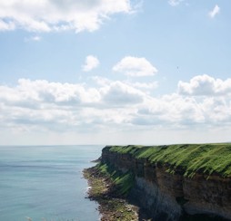 The clifftop walk at Blue Dolphin, Yorkshire