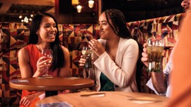 The seating area at The Marina Lounge