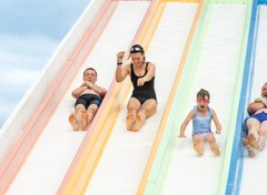Outdoor pool slide at Doniford Bay