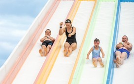 Outdoor pool slide at Doniford Bay