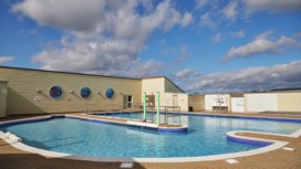 Outdoor pool at Blue Dolphin