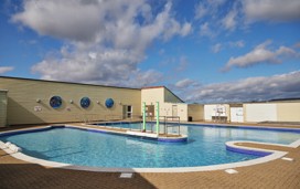 Outdoor pool at Blue Dolphin