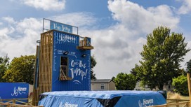 The big air bag catches those brave enough to take on The Jump.