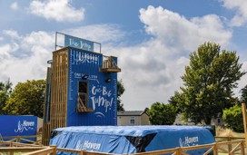 The big air bag catches those brave enough to take on The Jump.