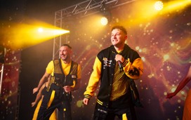 Our Haven cast perform boyband classics - part of our on-park entertainment.