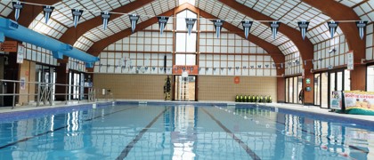 Bobbing along in the well-sized indoor pool at Skegness