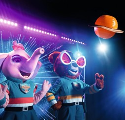 Annie and Jaz admire a planet