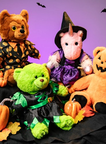 Give your newly-created teddy bear some spooky style in our Halloween Make a Bear activity.