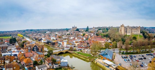 The pretty town of Arundel, Sussex