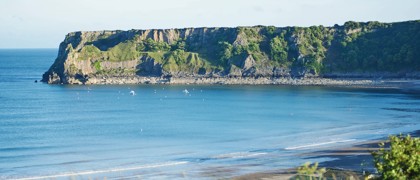 Bay views at Lydstep Beach