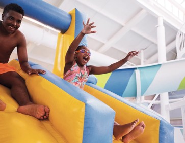 A fun-filled session in the pool.