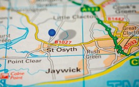 Map of the location of St. Osyth