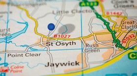 Map of the location of St. Osyth
