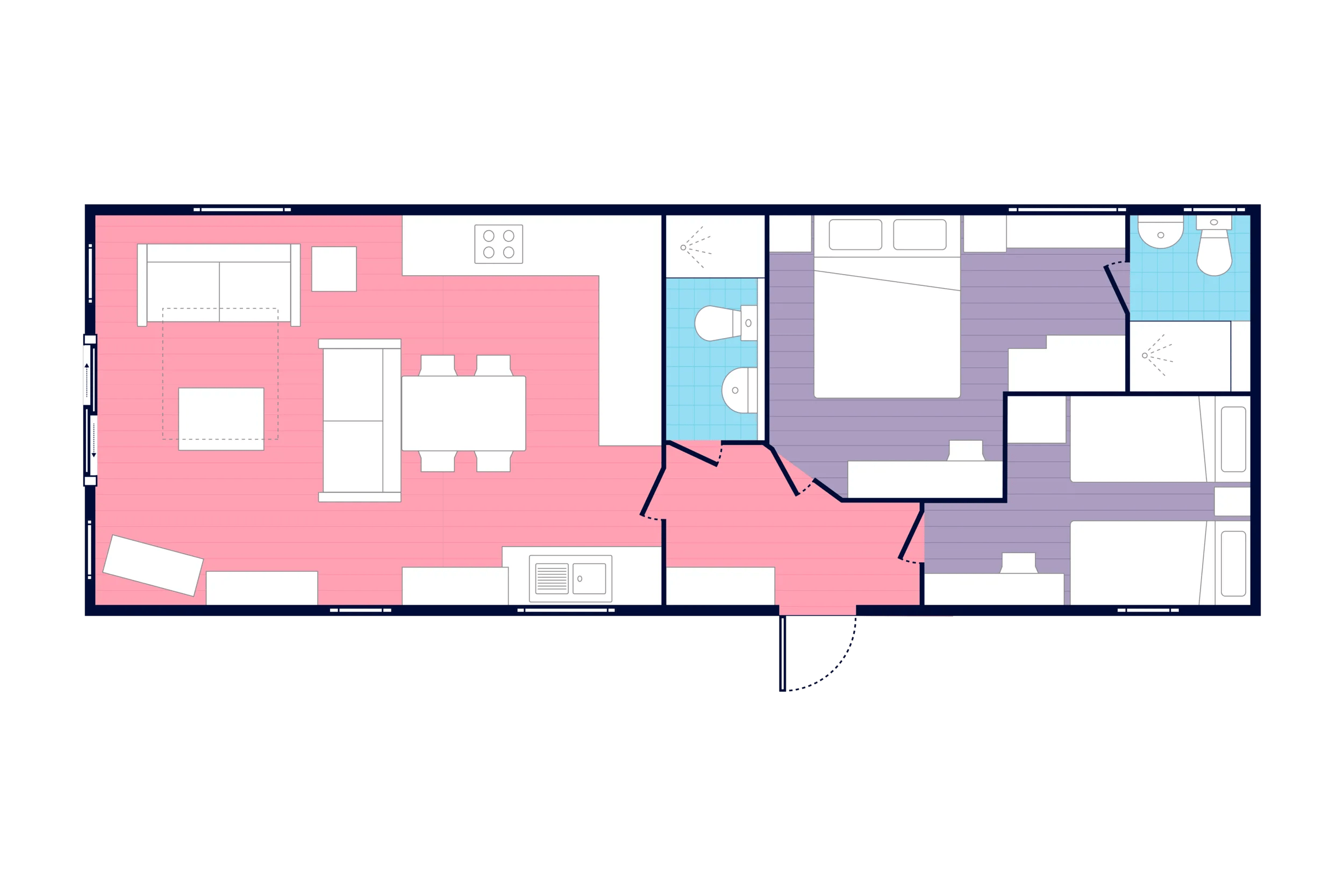 caravan's floorplan