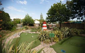 Crazy golf at Burnham-on-Sea
