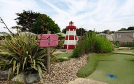 Adventure golf at Weymouth Bay holiday park.