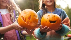 Spooky Halloween pumpkins at a Haven site