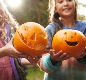 Spooky Halloween pumpkins at a Haven site