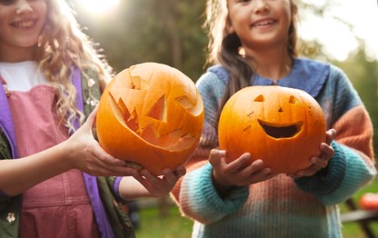 Spooky Halloween pumpkins at a Haven site