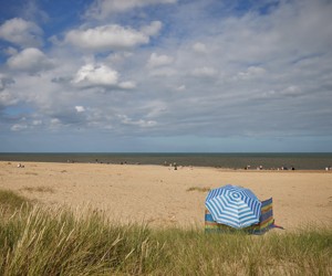 Miles of stunning golden beach at Caister-on-Sea