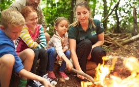 Learn essential bushcraft firelighting techniques under the guidance of our rangers.